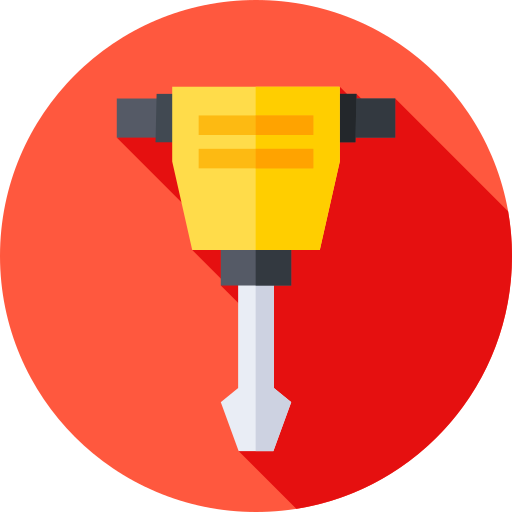 presslufthammer Flat Circular Flat icon