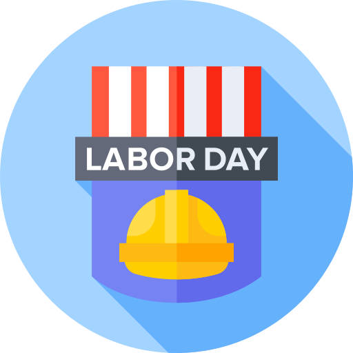 Labor day Flat Circular Flat icon
