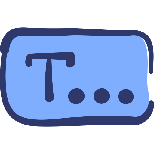 Text box Basic Hand Drawn Lineal Color icon