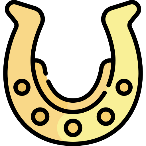 herradura Kawaii Lineal color icono
