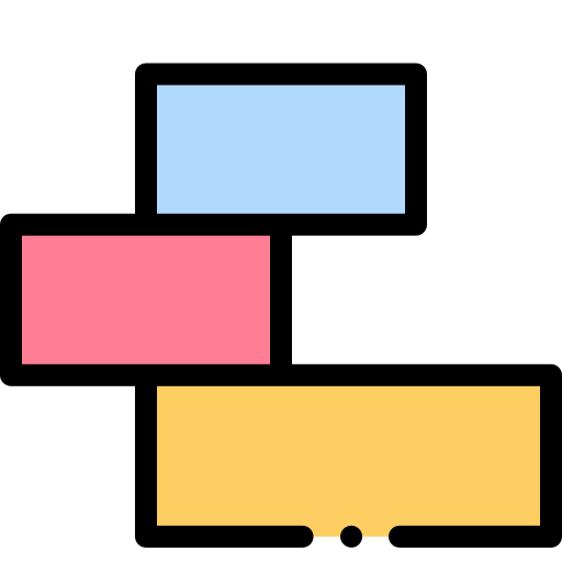 블록 Detailed Rounded Lineal color icon