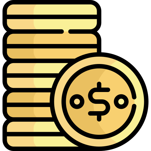 moneta Kawaii Lineal color ikona