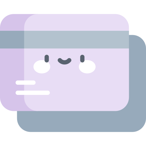 Credit card Kawaii Flat icon