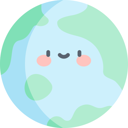 Earth Kawaii Flat icon