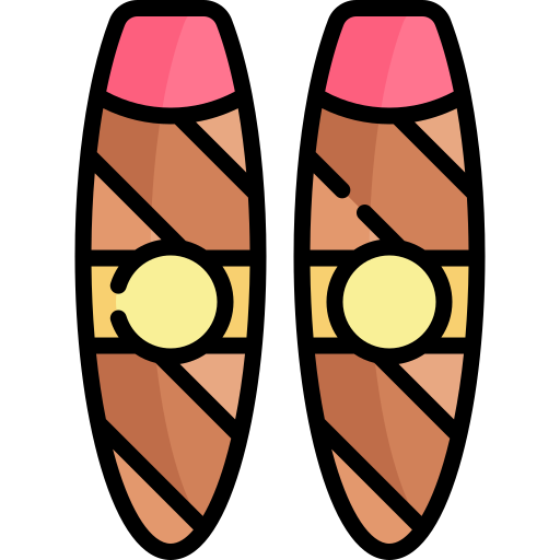 cygaro Kawaii Lineal color ikona
