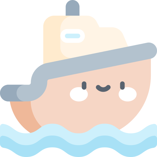 yacht Kawaii Flat icon