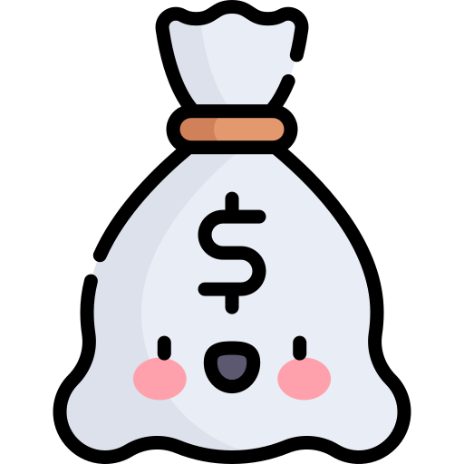 bolsa de dinero Kawaii Lineal color icono