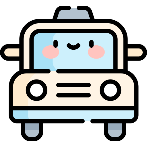 taxi Kawaii Lineal color icon