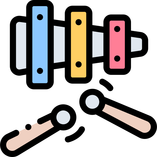 Xylophone Detailed Rounded Lineal color icon