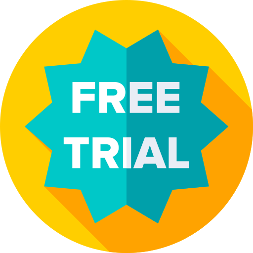 Free trial Flat Circular Flat icon