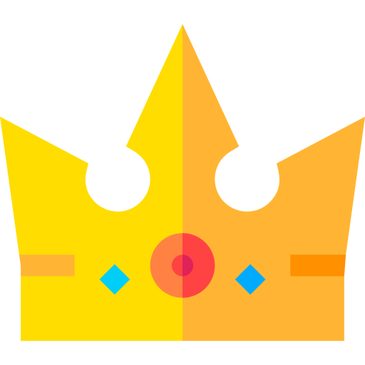 왕관 Basic Straight Flat icon