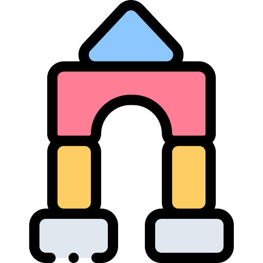 Blocks Detailed Rounded Lineal color icon