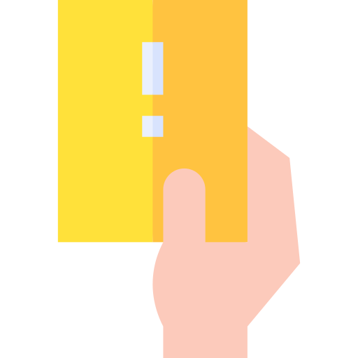 옐로 카드 Basic Straight Flat icon