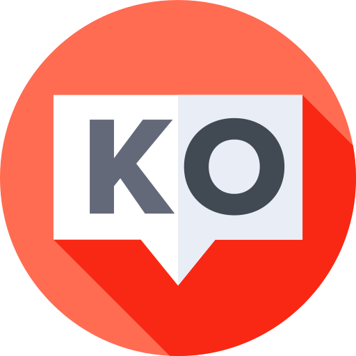ko Flat Circular Flat icon
