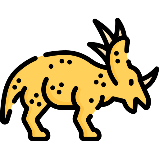 styracosaurus Special Lineal color icona