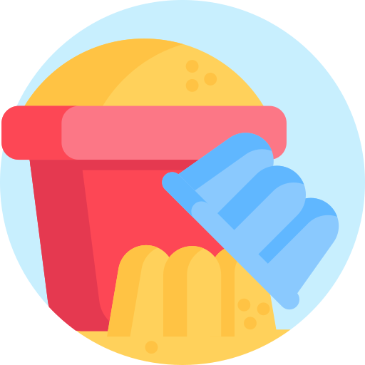 Sand bucket Detailed Flat Circular Flat icon