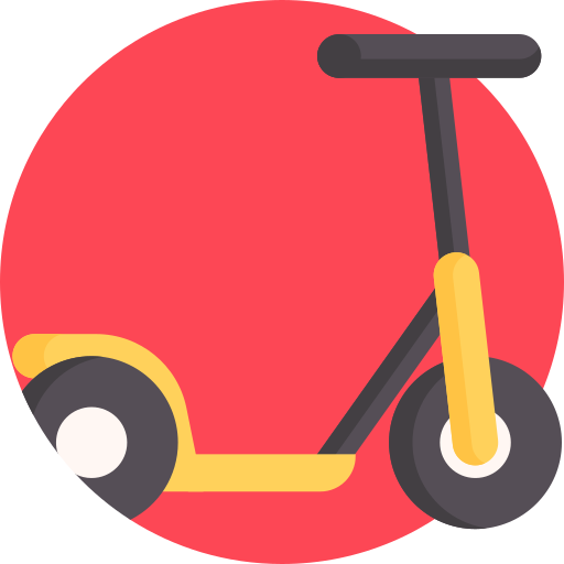 Kick scooter Detailed Flat Circular Flat icon