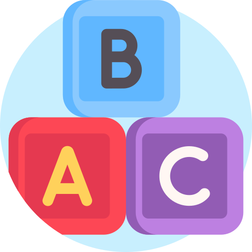 Abc block Detailed Flat Circular Flat icon