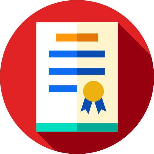 certificato Flat Circular Flat icona