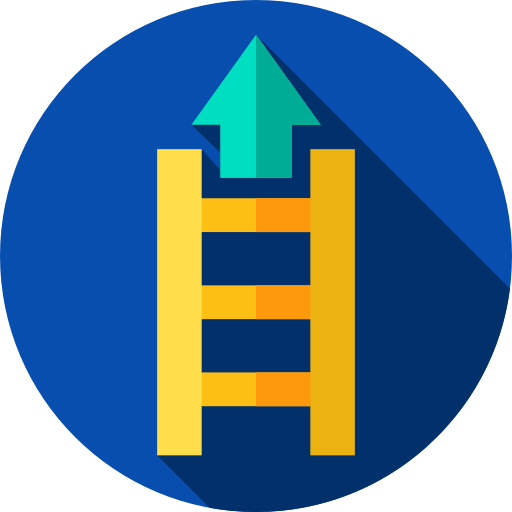 Ladder Flat Circular Flat icon