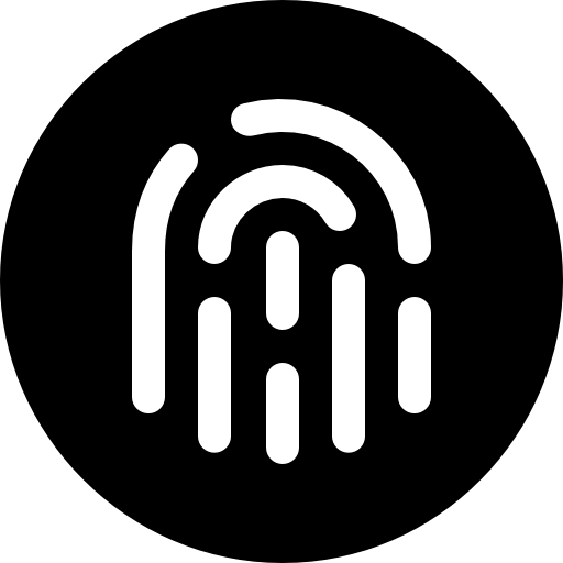 huella dactilar Basic Rounded Filled icono
