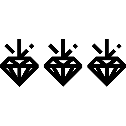 diament Detailed Straight Lineal ikona