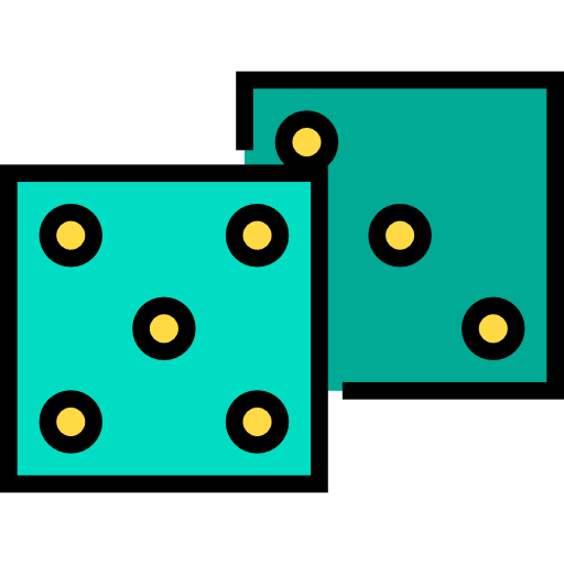 dado Detailed Straight Lineal color icono