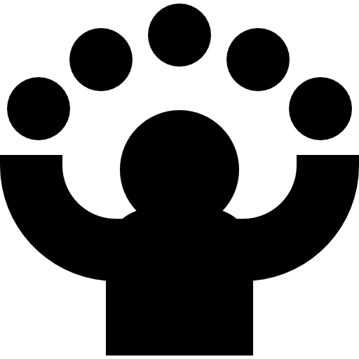 malabarista Basic Straight Filled icono