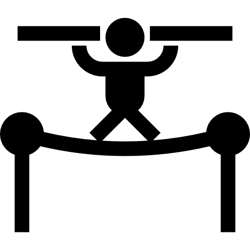funambulista Basic Straight Filled icono