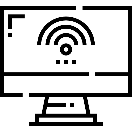 computadora Detailed Straight Lineal icono