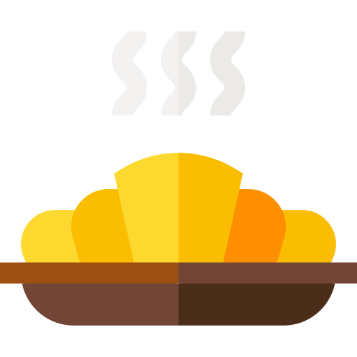 croissant Basic Straight Flat Ícone