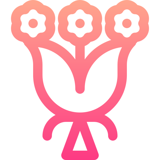 ramo de flores Basic Gradient Lineal color icono