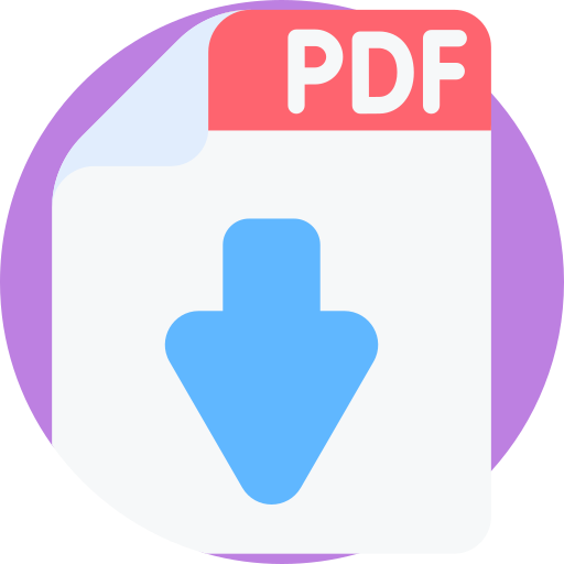pdf Detailed Flat Circular Flat ikona