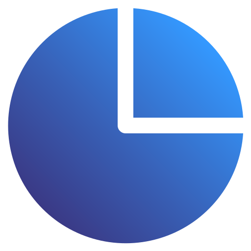 pastel de gráfico Generic Flat Gradient icono