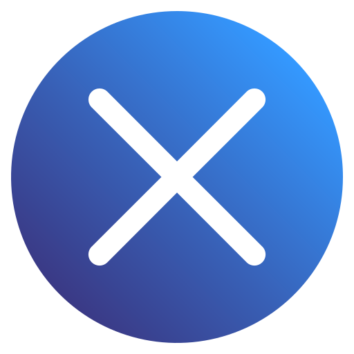 Cross button Generic Flat Gradient icon