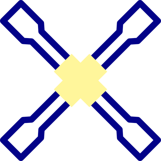 kruis moersleutel Detailed Mixed Lineal color icoon