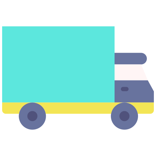 camión de reparto Good Ware Flat icono