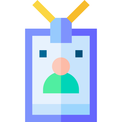 id-kaart Basic Straight Flat icoon