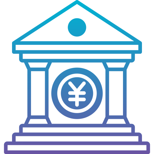 bank Generic Outline Gradient icoon