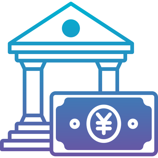 Bank Generic Outline Gradient icon