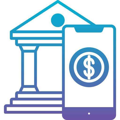 Mobile banking Generic Outline Gradient icon