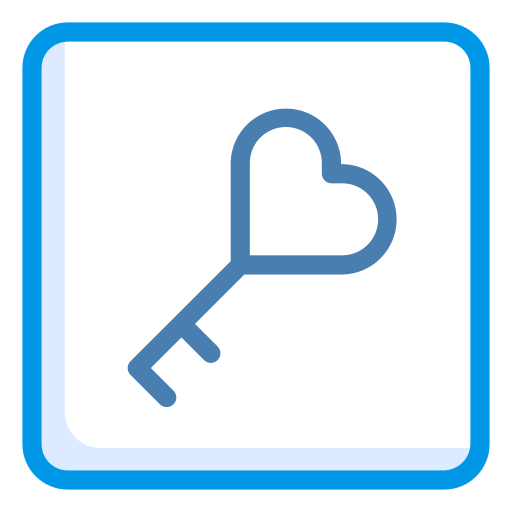 Love key Generic Blue icon