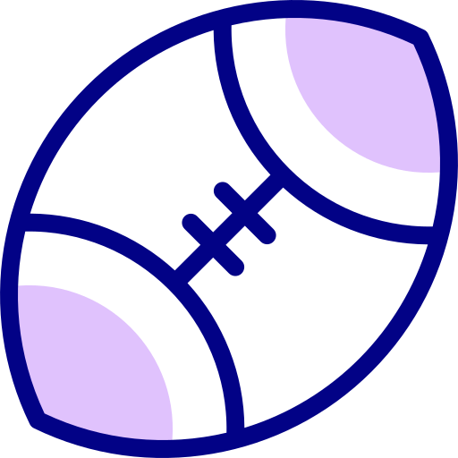 ラグビー Detailed Mixed Lineal color icon