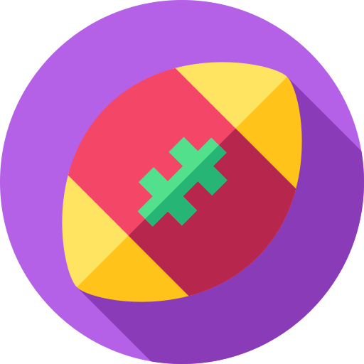 럭비 Flat Circular Flat icon