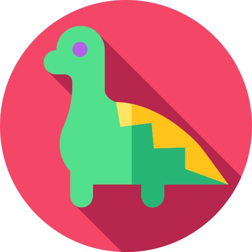 dinosaurio Flat Circular Flat icono