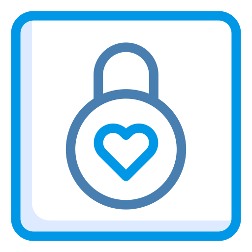 Heart lock Generic Blue icon