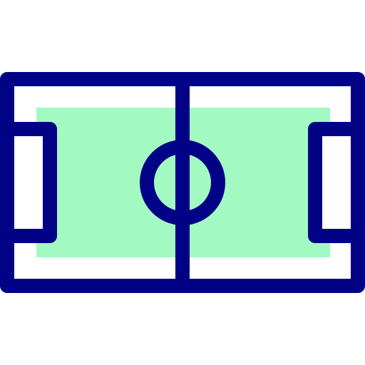 terrain de football Detailed Mixed Lineal color Icône