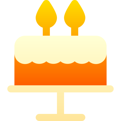 verjaardagstaart Basic Gradient Gradient icoon