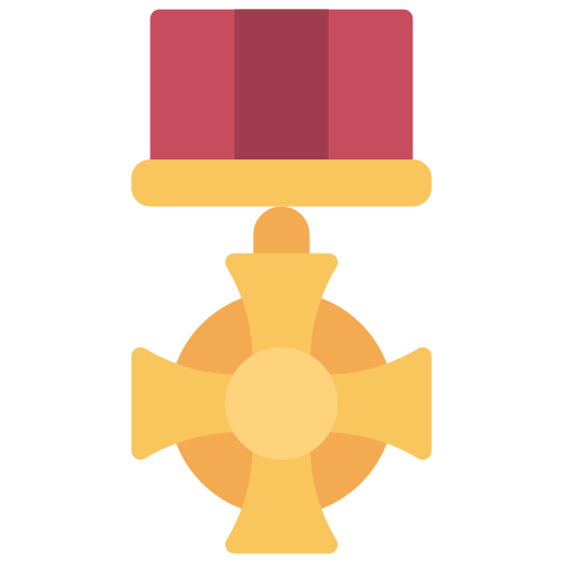 Medal Juicy Fish Flat icon