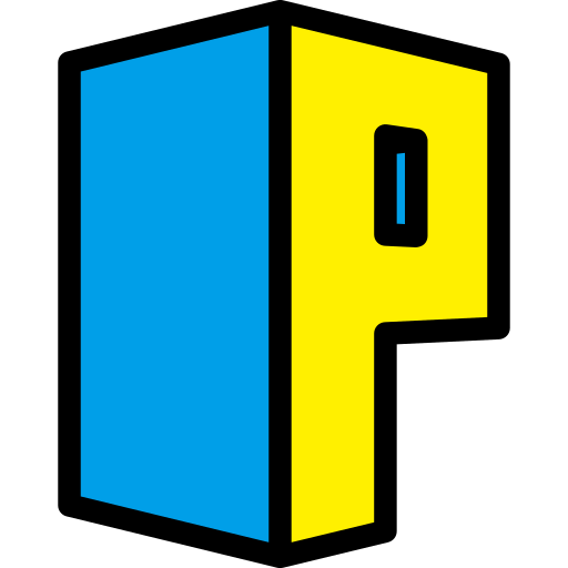 文字p Generic Outline Color icon